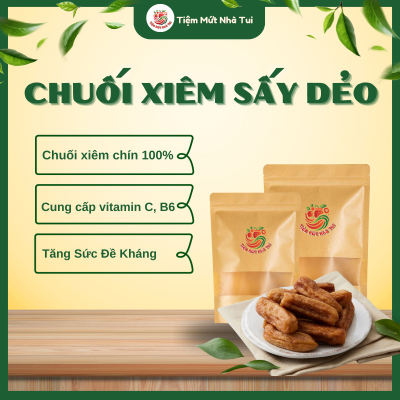 Chuối xiêm sấy nguyên chất, không đường