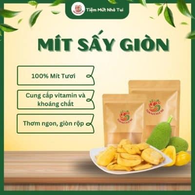 Mít sấy giòn không chỉ hấp dẫn về hương vị mà còn mang lại nhiều giá trị dinh dưỡng. Sản phẩm này chứa nhiều vitamin A, giúp duy trì thị lực khỏe mạnh và hỗ trợ sức khỏe da.